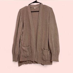 Seven7 Women's Plus Beige Cardigan Sweater XXL